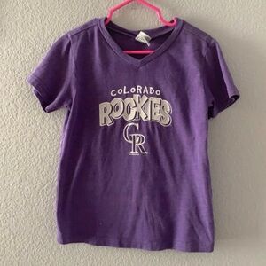 Kavio Colorado Rockies purple short sleeve shirt